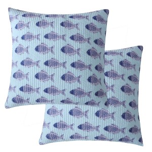 Bayport Euro Sham - Set of 2 - Multicolor - Levtex Home - 1 of 3