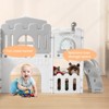 8 In 1 Toddler Slide with Basketball Hoop, Telescope, Steering Wheel, Tunnel, Ball and Storage Space - 2 of 4