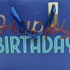 Bows And Sparkles Large Foil Print 'Happy Birthday' Gift Bag with Tag Navy - 3 of 3