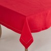 Saro Lifestyle Tablecloth with Hemstitch Border Design Red - 2 of 4