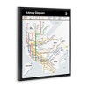 Stupell Industries New York City Urban Subway Diagram Chart Floating Frame Canvas Art, Black, 25" x 31" - 2 of 4