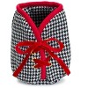 Houndstooth Christmas Tree Pot Cover – 5"H Black & White Polyester Holiday Decor for Indoor Tree Display By Melrose - 2 of 3