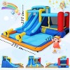 HOMDOX 146"×114"×79" Water Slide Bounce House for Kids Ages 3-12, Inflatable Water Park with 2 Slides, Jumping Area, Climbing Wall & Water Cannons - 2 of 4