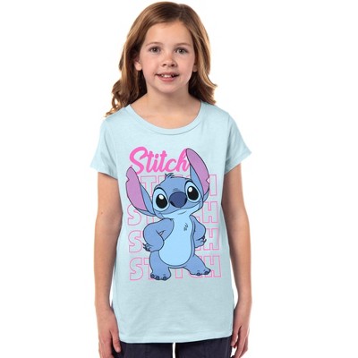 Seven Times Six Lilo & Stitch Girls' Stitch Hands On Hips Pose Short Sleeve T-Shirt Green