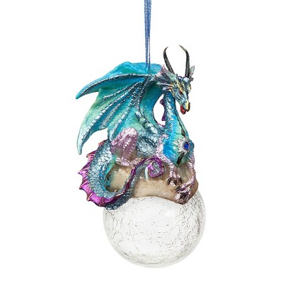 Design Toscano Frost, the Gothic Dragon Holiday Ornament