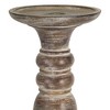 HomeRoots Set of Three Brown Distressed Stone Tabletop Taper Candlesticks - 4 of 4