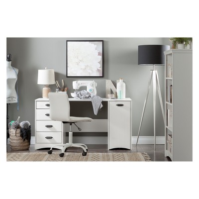 Pure White Adjustable 4-Shelf Wooden Bookcase