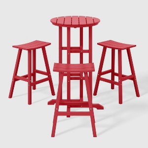 WestinTrends Malibu All Weather Hdpe Outdoor Patio Bar Height Bistro Set (4-Piece) - 1 of 4