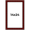 PosterPalooza | Weathered Red Picture Frame - UV Acrylic, Foam Board Backing, Hanging Hardware - 2 of 4