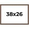 PosterPalooza | 38x26 Wide Barnwood Picture Frame, UV Acrylic, 6 Finishes - Grey, Brown, White, and Black - 2 of 4