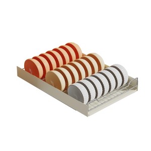 EcoSummer Stainless Steel Pull Out Cabinet Organizer, No-Drill Under Counter Slide-Out Bowl Drying Rack, Rust-Resistant White. - 1 of 4