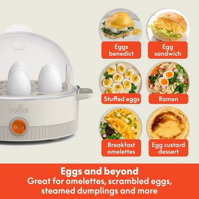 Oatmilk 7-Egg Capacity Electric Egg Cooker with Clear Lid
