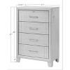 Sapphtopaz Modern Dresser with Drawers & Handle Closet Organizers and Storage with Sturdy Frame Chest of Drawers for Bedroom,Entryway - 4 of 4