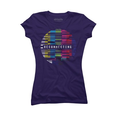 Junior's Design By Humans Reconnecting By clingcling T-Shirt