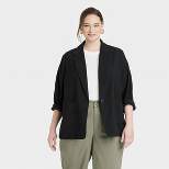 Women's Relaxed Fit Essential Blazer - A New Day™ Black