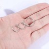 Sterling Silver Hoop Earrings, High Polished Tiny Click - Top Piercing Earrings - 2 of 4