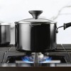 Farberware Reliance Pro 3qt Nonstick Ceramic Covered Straining Saucepan Black/Gray: Dishwasher-Safe, Tempered Glass Lid - 3 of 4