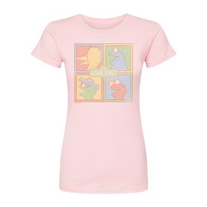 Women's - Sesame Street - Sesame Tonal Squares Fitted Graphic T-Shirt - 1 of 1
