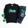 Simply Sage Market Women's Graphic Sweatshirt Lucky Vibes Clover - 3 of 4