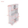 TiramisuBest 72" Freestanding Kitchen Pantry Cabinet with 3 Drawers&6 Adjustable Door Shelves for Bathroom/Dining Room/Office/Entryway (Black) - 4 of 4