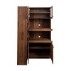 Gulches Brown Farmhouse Kitchen Pantry Cabinet, 4-Door Design with 7-Tier Pull-Out Shelves & Expandable Organizers for Kitchen & Dining Room - 3 of 4