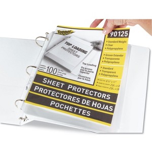 C-Line Top-Load Polypropylene Sheet Protectors Standard Letter Clear 2" 100/Box 90125 - 1 of 3