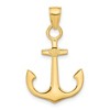 Black Bow Jewelry 14k Yellow Gold Unadorned Anchor Pendant, 19 x 30mm - 3 of 4