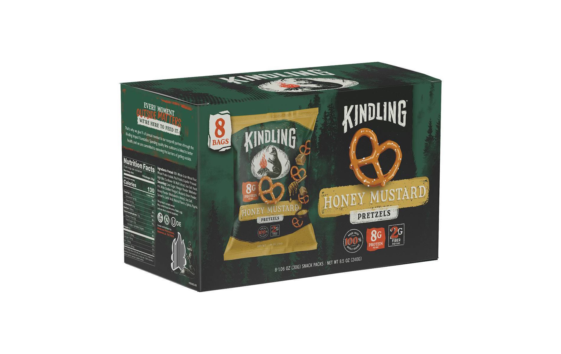 Kindling Lunchbox Protein Pretzels - 1.06oz/8ct