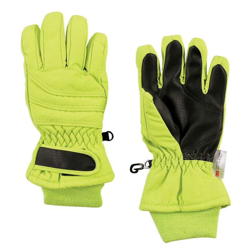 Hudson Baby Unisex Snow Gloves, Lime, 1 of 4