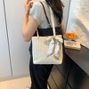 Anna-Kaci Women's Straw Woven Tote Bag with Bow Accent - Lightweight Summer Casual Shoulder Bag - 3 of 4