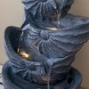 NAYSAYE Fountain Blue Nautilus Shell 4 Tier Decorative Water Feature for Garden Patio Indoor Outdoor, Blue and Gray, 9.4"*21.5"*11" - 3 of 4