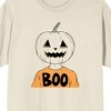 Halloween Boo Jack O Lantern Head Men's Natural Graphic Tee - 2 of 3