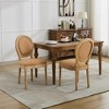 TIRAMISUBEST French Style Solid Wood Dining Chairs Set of 2, Kitchen Chairs with Antique Painted & Linen Upholstered - 3 of 4