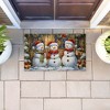 Stupell Industries Rustic Snowman Trio Printed Outdoor Door Mat, design by Creative Studio, 18"x30" - 3 of 4