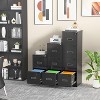 Munora - 2-Drawer Locking Narrow File Cabinet - Metal Storage for Letter/Legal/A4 Files - Black - 2 of 4