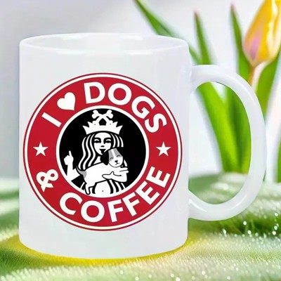 Cute Dog fishing 11oz Cermic Coffee Mug - Reusble, Insulted,Trvel Mug, Hnd-Wsh Only - Perfect for Coffee