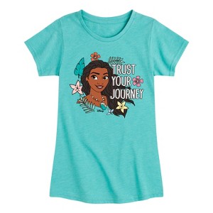 Girls' - Disney Princess - Moana Trust Your Journey Fitted Short Sleeve Graphic T-Shirt - 1 of 4