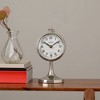 TopComfy Decorative Object Tabletop Globe on Aluminium Tripod Stand for Modern Home Decor, Silver, 5"*4.5"*9" - 2 of 4