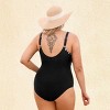 Women's Plus Size Chic Monochrome Printed One-Piece Swimsuit - Cupshe - 3 of 4