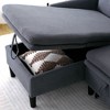 78.35" Cotton-Linen L-Shaped Reversible Chaise Sectional Sofa with Storage, 5 Pillows - 3 of 4