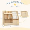 Arceso 4-in-1 Kids Bookshelf & Toy Storage, 3-Tier Organizer with Removable Bins for Kids' Room - 3 of 4
