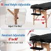 Bestmassage Massage Table 2 Fold Portable Massage Table Height Adjustable Salon Tattoo Bed, Black - 3 of 4