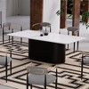 Modern 7-Piece Faux Marble Dining Table with Boucle Chairs in Dining Room Set for Kitchen - Morden Fort - 2 of 4