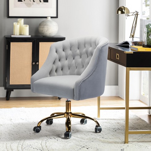 14 Karat Home Office Task Chair, Modern Vegan Leather Swivel