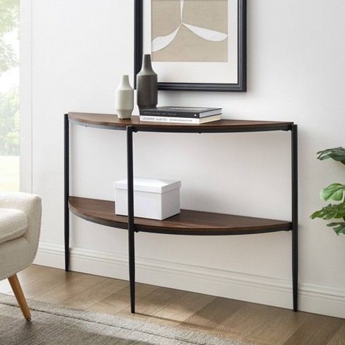 Half Circle Entry Table With Lower, Semi Circle Entryway Table