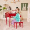 Infans 30-Key Classic Baby Grand Piano Toddler Toy Wood w/ Bench & Music Rack Red - 3 of 4
