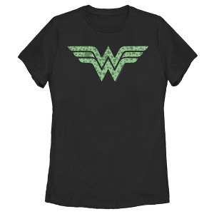 Women's Wonder Woman St. Patrick's Day Wonder Woman Shamrock Logo T-Shirt - 1 of 4