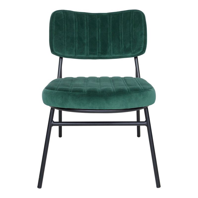 LeisureMod Marilane Velvet Accent Chair with Metal Frame, 3 of 6