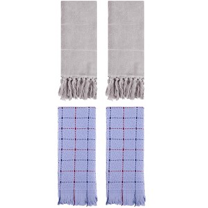 REGALWOVEN 4 Packs Cotton Absorbent Soft Decorative Turkish Bath Towel for Bathroom - 1 of 4
