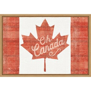 Amanti Art Oh Canada Flag by Sue Schlabach Canvas Wall Art Print Framed 23-in. x 16-in. - 1 of 4